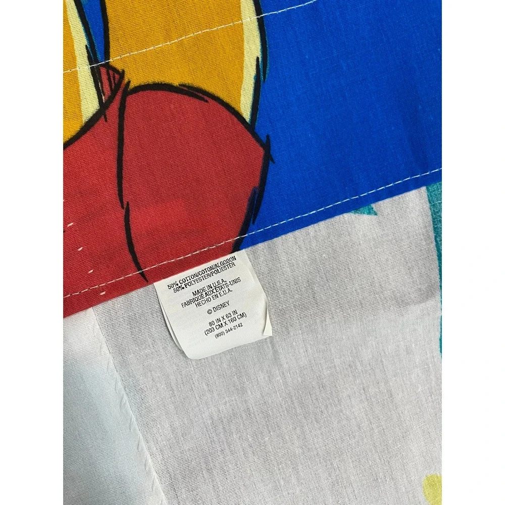 Vintage Disney Winnie the Pooh Piglet Curtain Panel 80x63 Made in USA 90s Kids